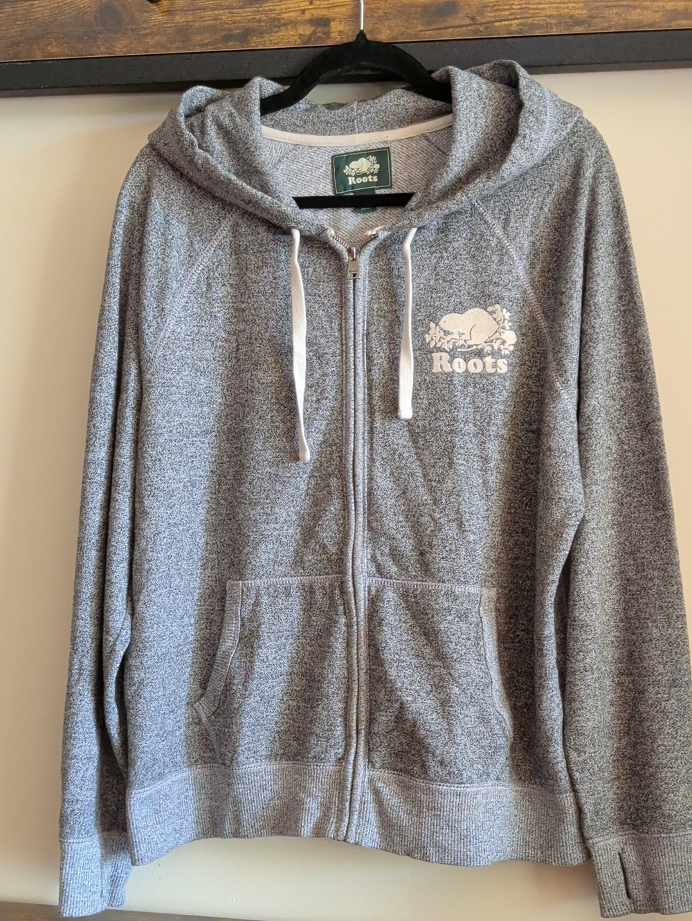 Roots Heather Gray Full-Zip Hoodie Jacket